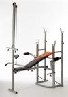 HERCULEAN STB09-4 FOLDING WEIGHT BENCH WITH LEG UNIT, FLY, SQUAT STANDS, LAT TOWER & PREACHER CURL BE009